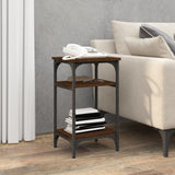 NNEVL Side Table Brown Oak 35x30x60 cm Engineered Wood