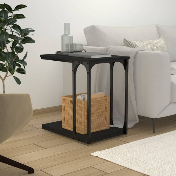 NNEVL Side Table Black 50x35x52 cm Engineered Wood