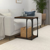NNEVL Side Table Brown Oak 50x35x52 cm Engineered Wood