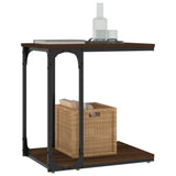 NNEVL Side Table Brown Oak 50x35x52 cm Engineered Wood