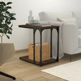 NNEVL Side Table Brown Oak 50x35x52 cm Engineered Wood