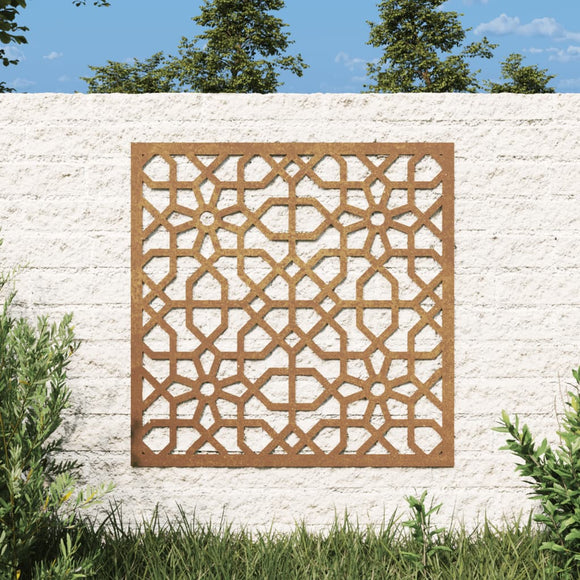 NNEVL Garden Wall Decoration 55x55 cm Corten Steel Moorish Design