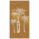 NNEVL Garden Wall Decoration 105x55 cm Corten Steel Palm Tree Design