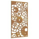 NNEVL Garden Wall Decoration 105x55 cm Corten Steel Gear Wheel Design