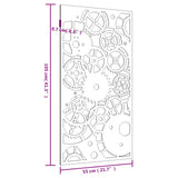NNEVL Garden Wall Decoration 105x55 cm Corten Steel Gear Wheel Design