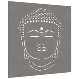 NNEVL Garden Wall Decoration 55x55 cm Corten Steel Buddha Head Design