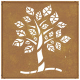 NNEVL Garden Wall Decoration 55x55 cm Corten Steel Tree Design