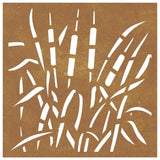 NNEVL Garden Wall Decoration 55x55 cm Corten Steel Grass Design