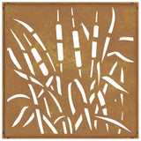 NNEVL Garden Wall Decoration 55x55 cm Corten Steel Grass Design