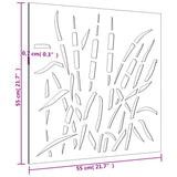 NNEVL Garden Wall Decoration 55x55 cm Corten Steel Grass Design