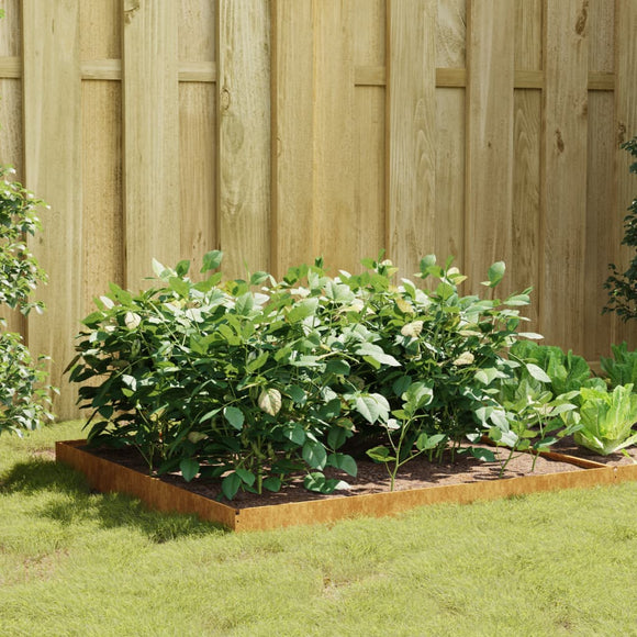 NNEVL Garden Raised Bed 100x100x18.5 cm Corten Steel