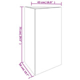 NNEVL Garden Planter 50x43x75 cm Corten Steel