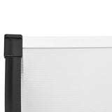 NNEVL Door Canopy Black and Transparent 152.5x90 cm Polycarbonate