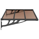 NNEVL Door Canopy Black 122x90 cm Polycarbonate