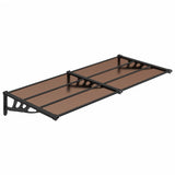 NNEVL Door Canopy Black 152.5x90 cm Polycarbonate