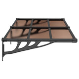 NNEVL Door Canopy Black 152.5x90 cm Polycarbonate