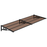 NNEVL Door Canopy Black 239x90 cm Polycarbonate