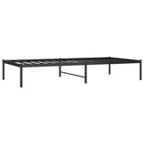 NNEVL Metal Bed Frame Black 92x187 cm Single
