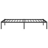 NNEVL Metal Bed Frame Black 92x187 cm Single