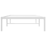 NNEVL Metal Bed Frame White 92x187 cm Single