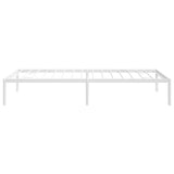 NNEVL Metal Bed Frame White 92x187 cm Single