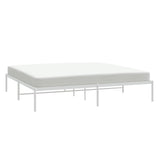 NNEVL Metal Bed Frame White 183x203 cm King