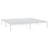 NNEVL Metal Bed Frame White 183x203 cm King
