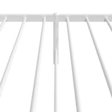 NNEVL Metal Bed Frame with Headboard White 107x203 cm