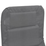 NNEVL Folding Sun Loungers 2 pcs Grey Textilene and Powder-coated Steel
