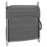NNEVL Folding Sun Loungers 2 pcs Grey Textilene and Steel