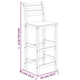 NNEVL 3 Piece Garden Dining Set Solid Wood Acacia