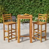 NNEVL 3 Piece Garden Dining Set Solid Wood Acacia