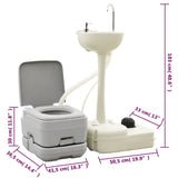 NNEVL Portable Camping Toilet and Handwash Stand Set with Water Tank