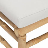 NNEVL Garden Middle Sofa with Light Grey Cushions Bamboo
