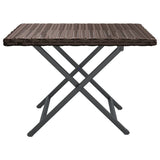 NNEVL Folding Table Brown 45x35x32 cm Poly Rattan