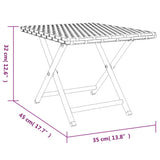 NNEVL Folding Table Grey 45x35x32 cm Poly Rattan