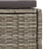 NNEVL Hot Tub Surround Grey Poly Rattan and Solid Wood Acacia