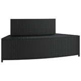 NNEVL Spa Benches with Cushions 2 pcs Black Poly Rattan