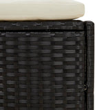 NNEVL Spa Benches with Cushions 2 pcs Black Poly Rattan