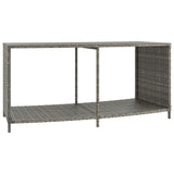 NNEVL Storage Shelves 2 pcs Grey Poly Rattan