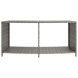NNEVL Storage Shelves 2 pcs Grey Poly Rattan