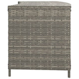 NNEVL Storage Shelves 2 pcs Grey Poly Rattan