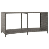 NNEVL Storage Shelves 2 pcs Grey Poly Rattan