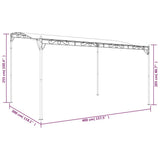 NNEVL Canopy Cream 4x3 m 180 g/m² Fabric and Steel