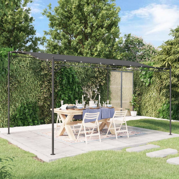 NNEVL Canopy Anthracite 4x3 m 180 g/m² Fabric and Steel
