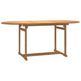 NNEVL 9 Piece Garden Dining Set Solid Wood Teak