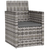 NNEVL Garden Armchair with Cushion Grey Poly Rattan