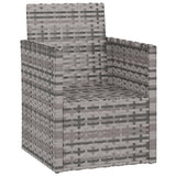 NNEVL Garden Armchair with Cushion Grey Poly Rattan