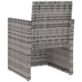 NNEVL Garden Armchair with Cushion Grey Poly Rattan