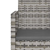 NNEVL Garden Armchair with Cushion Grey Poly Rattan